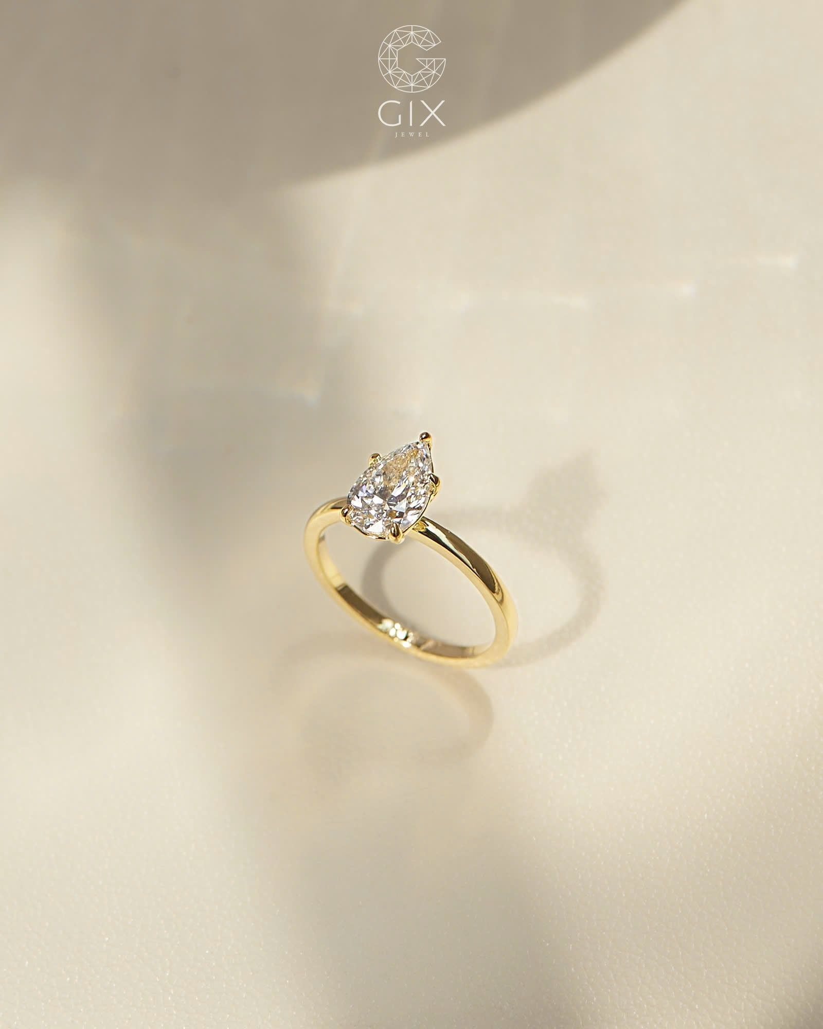  Nhẫn cầu hôn Pear Solitaire - GCH25050167 | Gix Jewel 