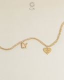 Lắc tay nữ kèm charm chữ & trái tim | Gix Jewel 