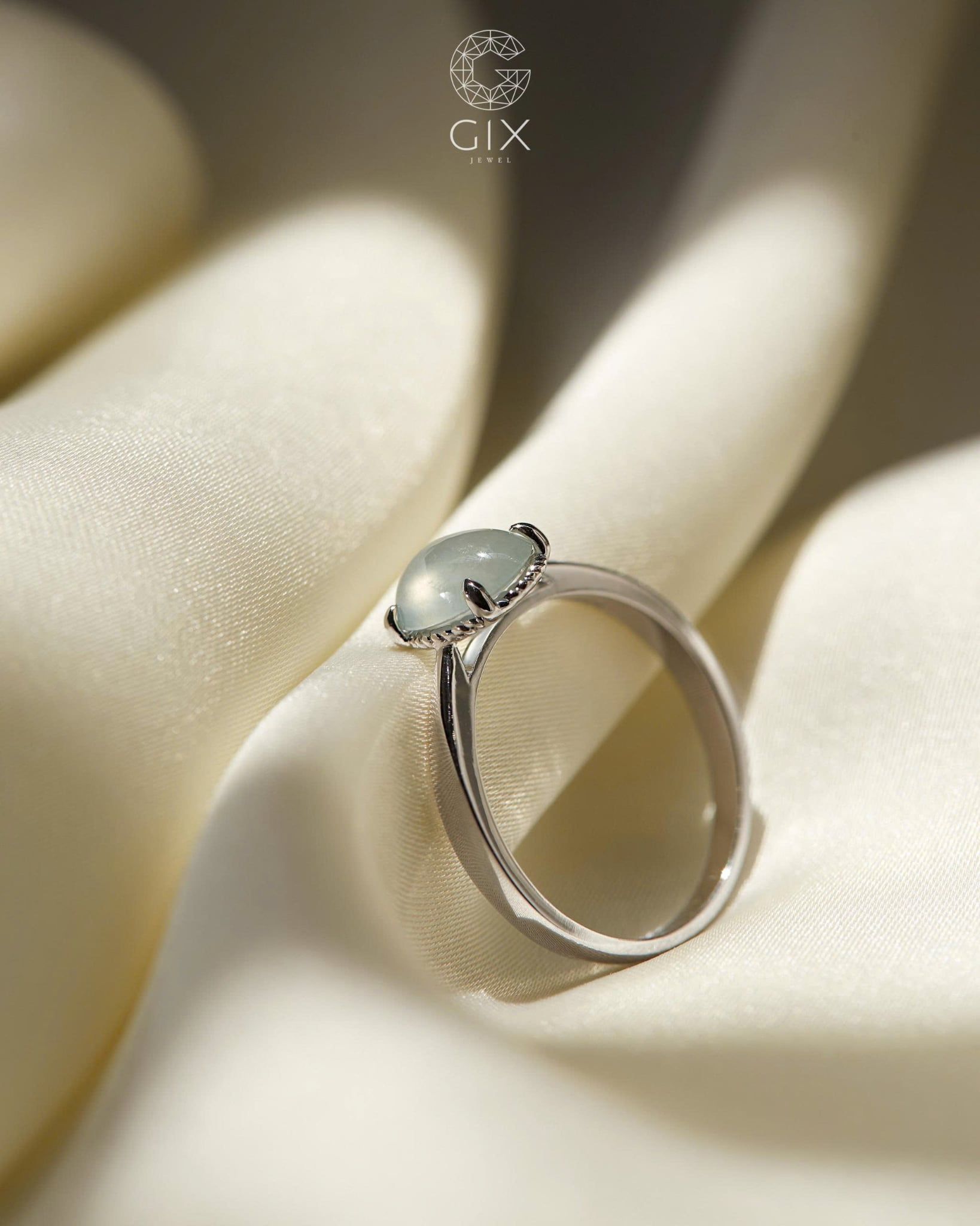  Nhẫn nữ vàng đính đá Cabochon - GNN25050189 | Gix Jewel 