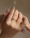  Nhẫn nữ mảnh đính kim cương tấm minimalist - GNN25050129 | Gix Jewel 