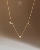 Dây chuyền chữ & đá tim treo tòng teng - GNL25050312 | Gix Jewel 