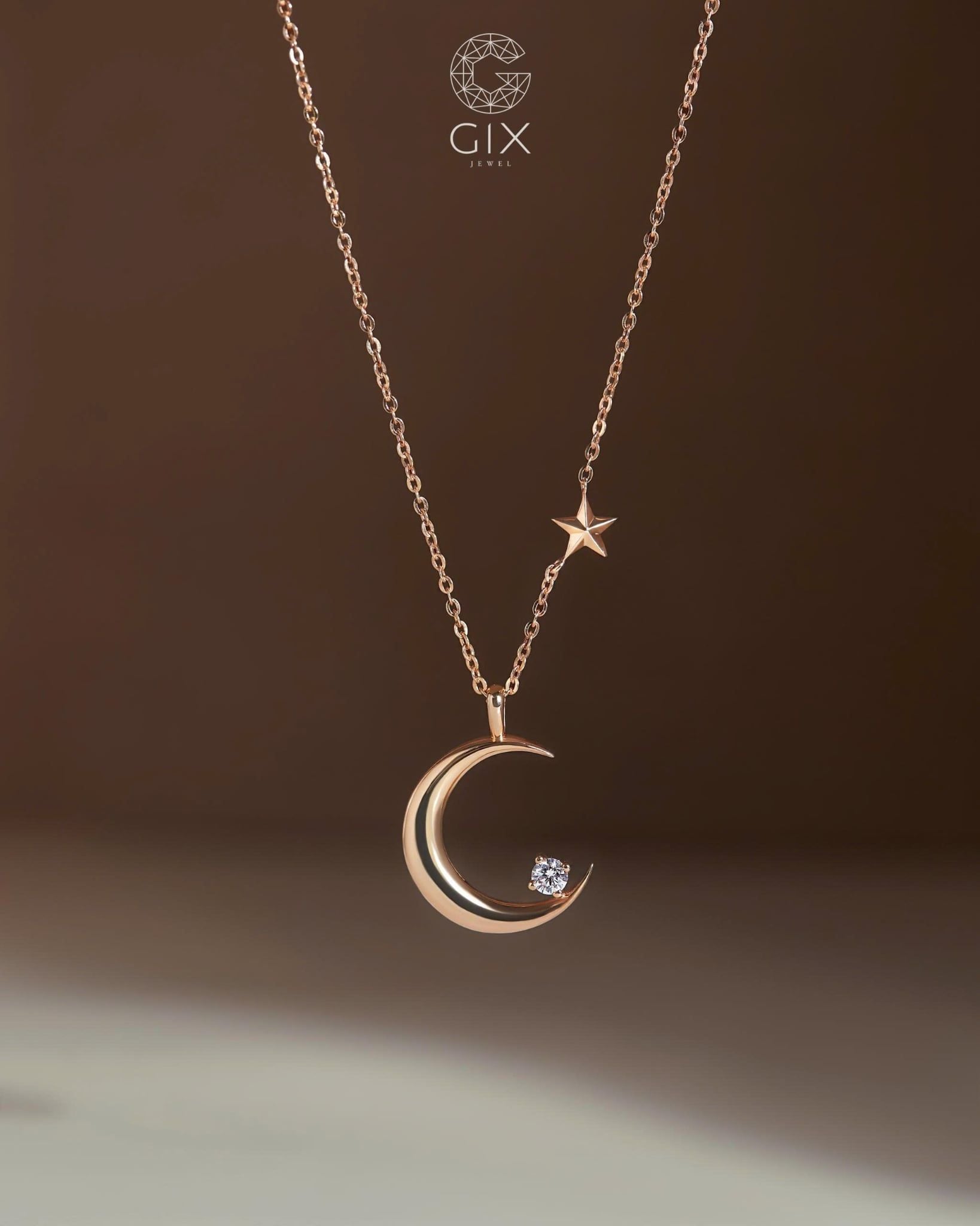  Dây chuyền trăng khuyết & sao đính đá - GNL25050078 | Gix Jewel 
