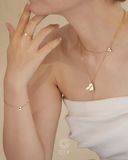  Vòng cổ trái tim mini khắc chữ cái - GNL25050291 | Gix Jewel 