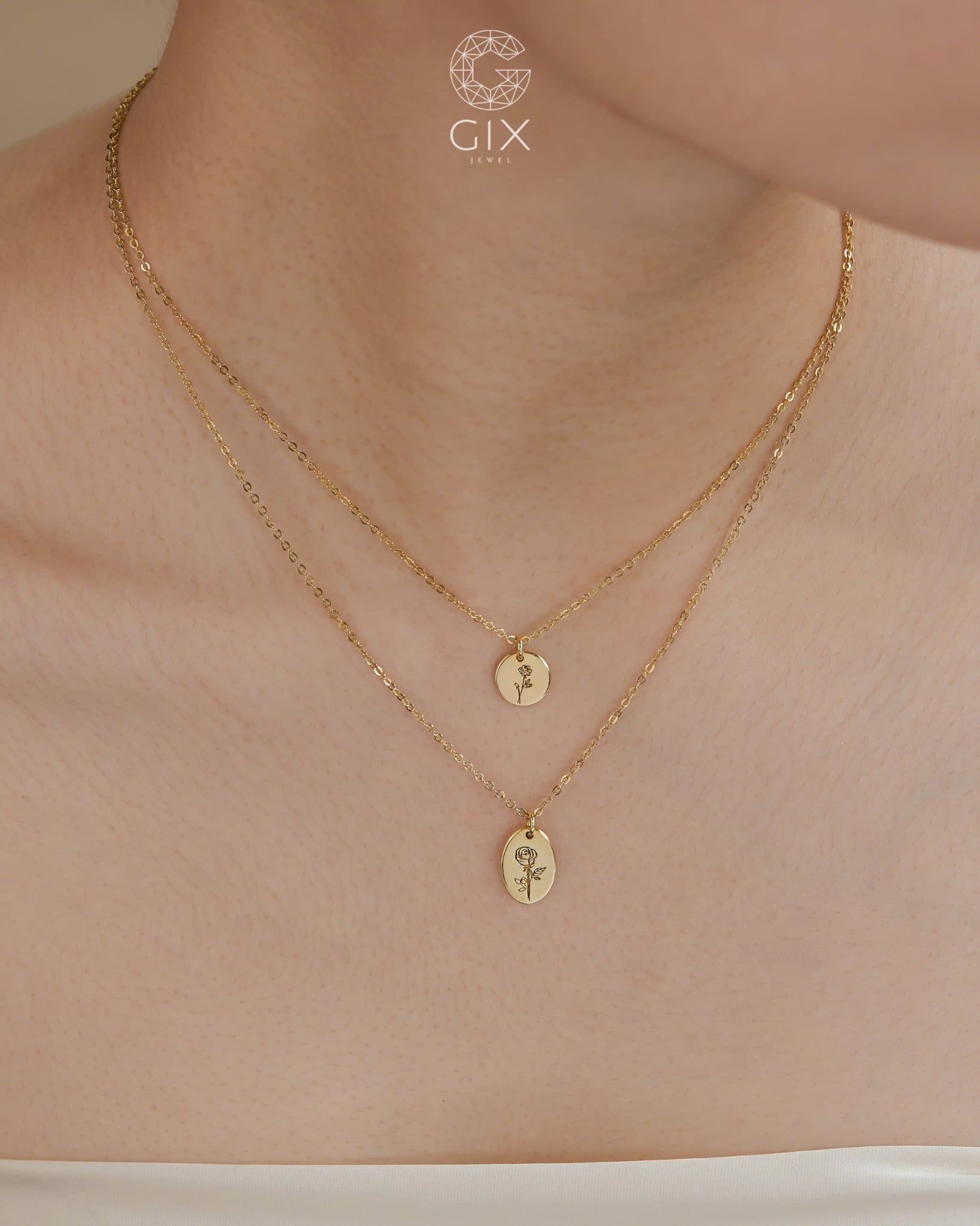  Dây chuyền mặt tròn mini khắc theo yêu cầu | Gix Jewel 