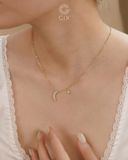  Dây chuyền sao trăng đính đá tấm - GNL25050064 | Gix Jewel 