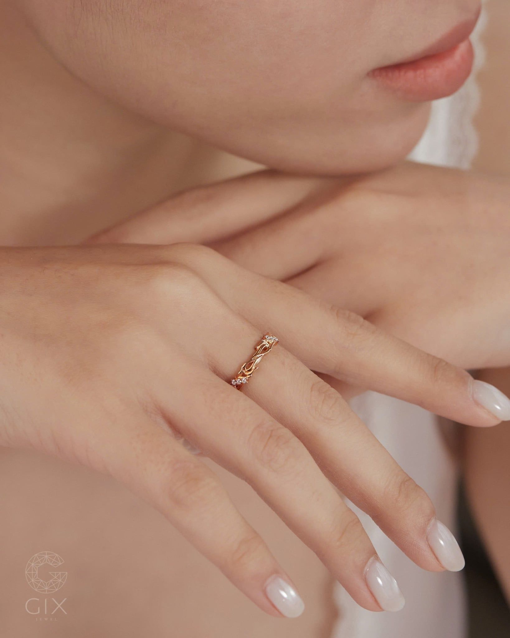  Nhẫn nữ hoa văn vô cực - GNN25050170 | Gix Jewel 