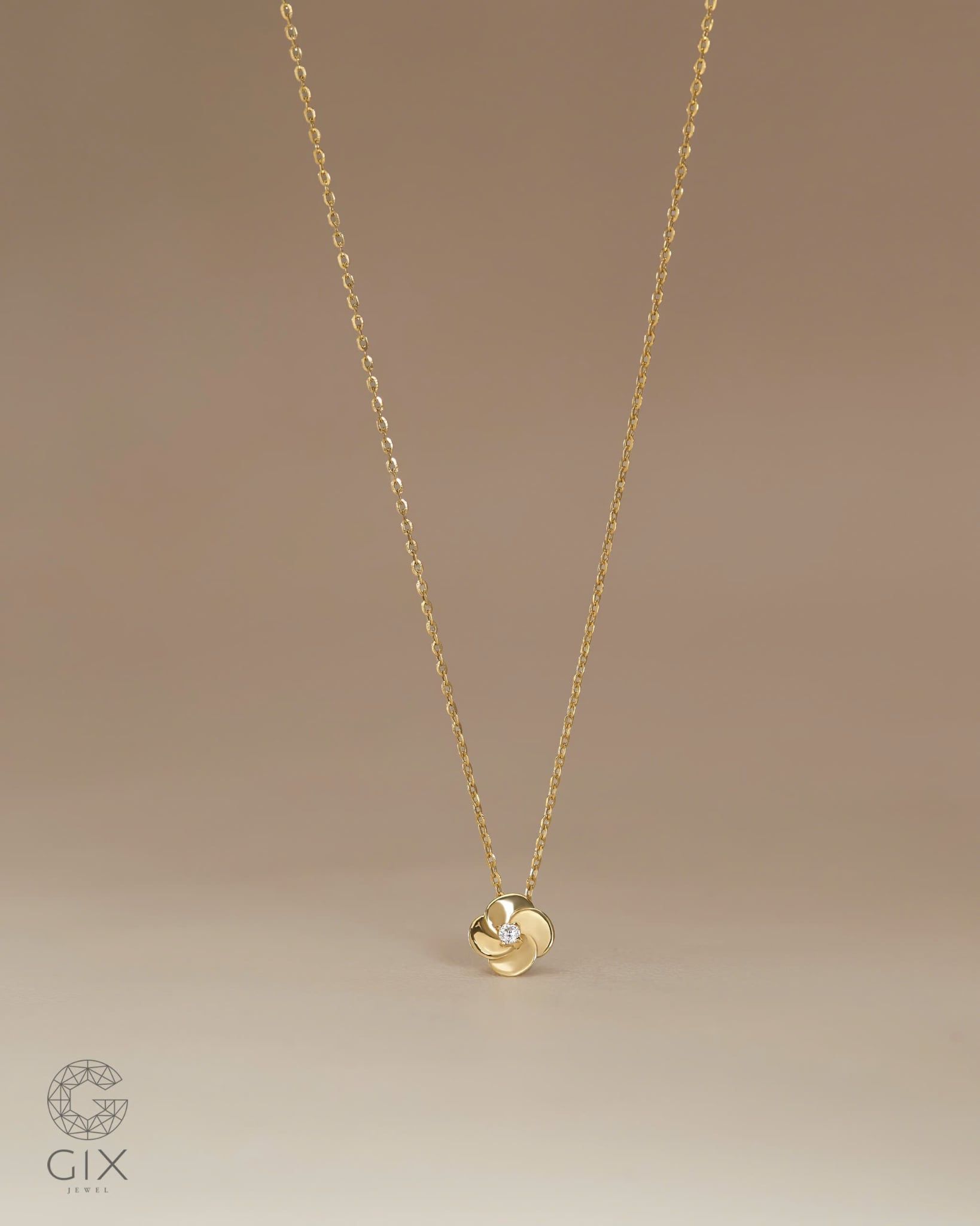  [CÓ SẴN] Dây chuyền hoa vàng vàng 14k | Gix Jewel 