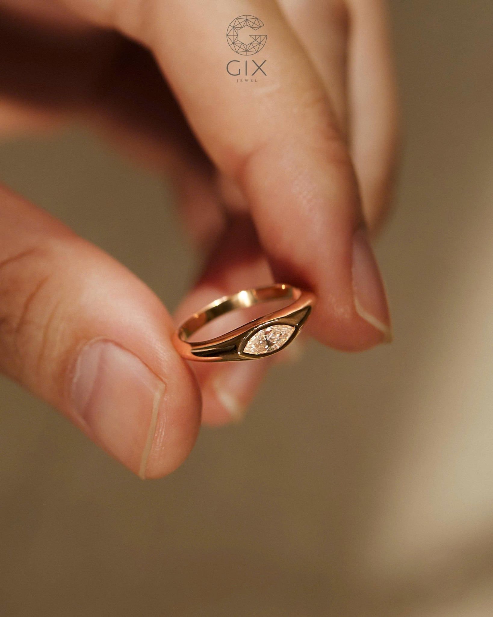  Nhẫn signet đính đá - GNN25050199 | Gix Jewel 