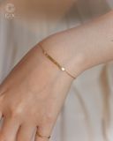  Lắc tay khắc tên sợi mảnh kèm đá birhstone | Gix Jewel 
