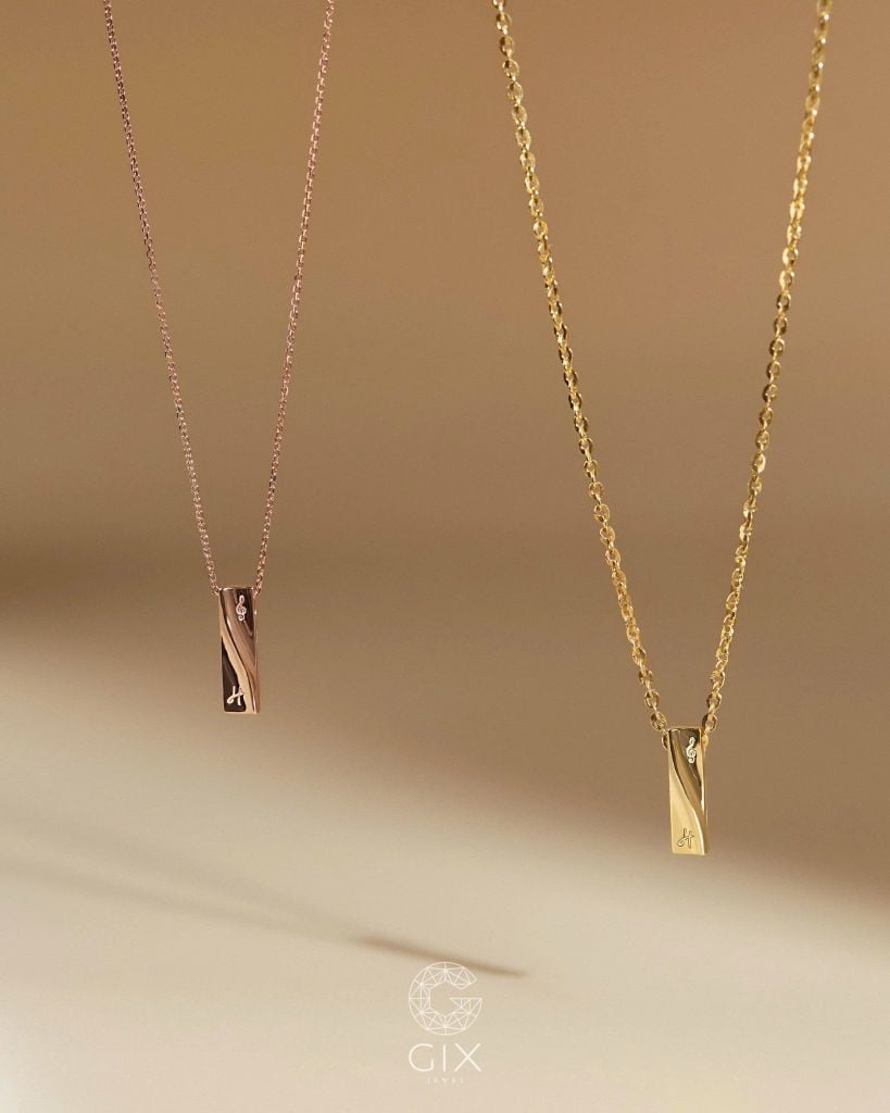 Dây chuyền đôi hình hộp khắc tên - GNL25050311 | Gix Jewel