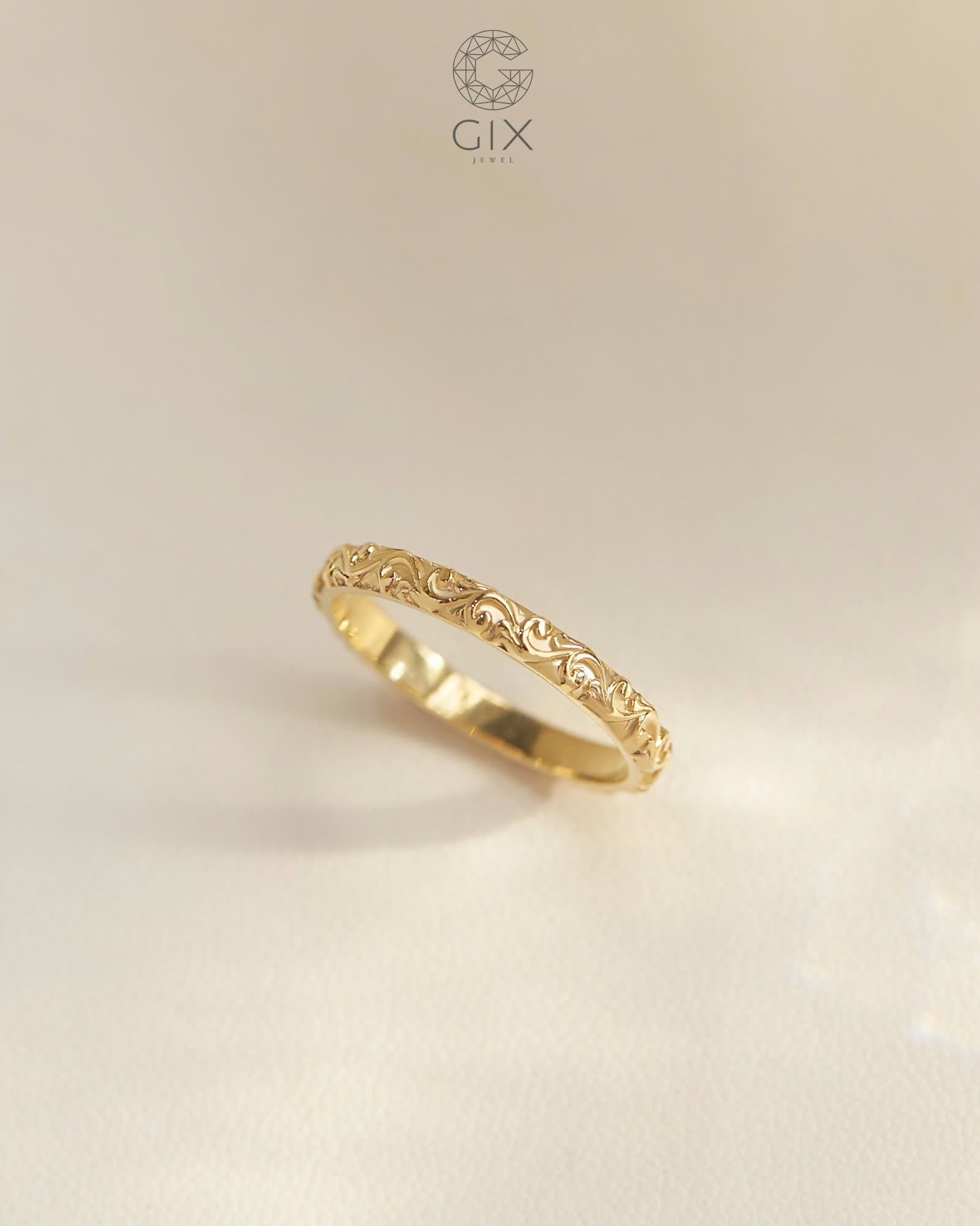  Nhẫn nữ hoa văn vòng nguyệt quế - GNN25050172 | Gix Jewel 