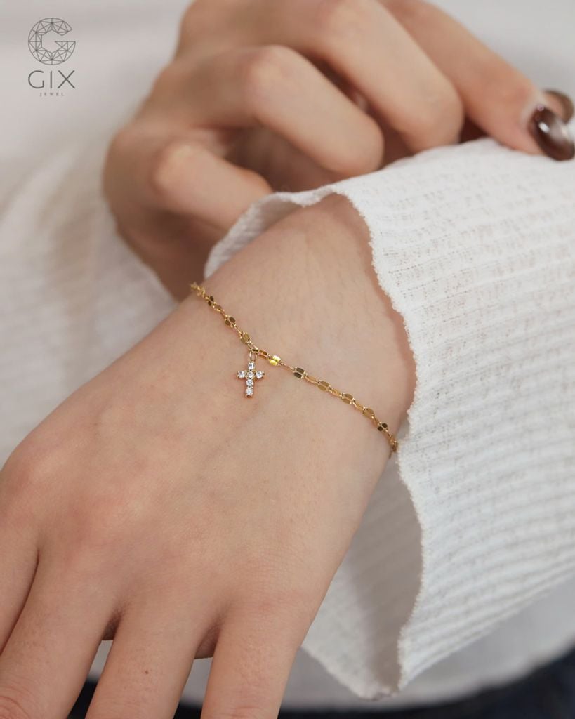  Lắc tay thánh giá nữ đính đá cao cấp | Gix Jewel 