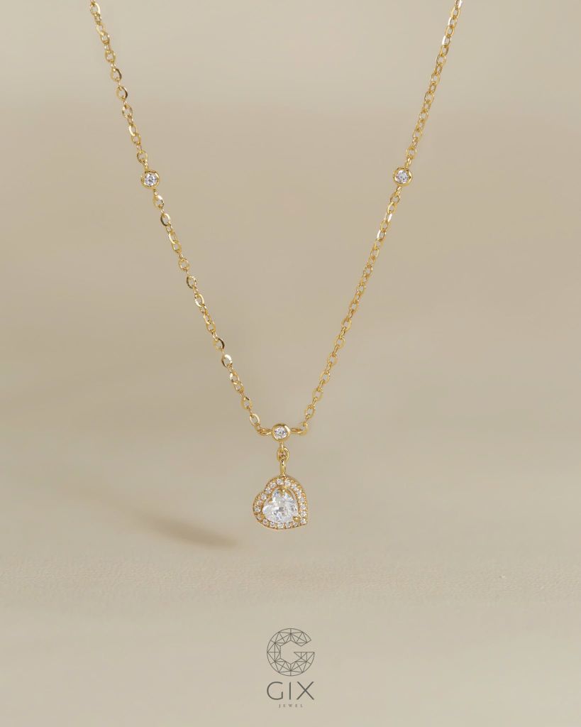  Dây chuyền trái tim đính đá cao cấp - GNL25050050 | Gix Jewel 