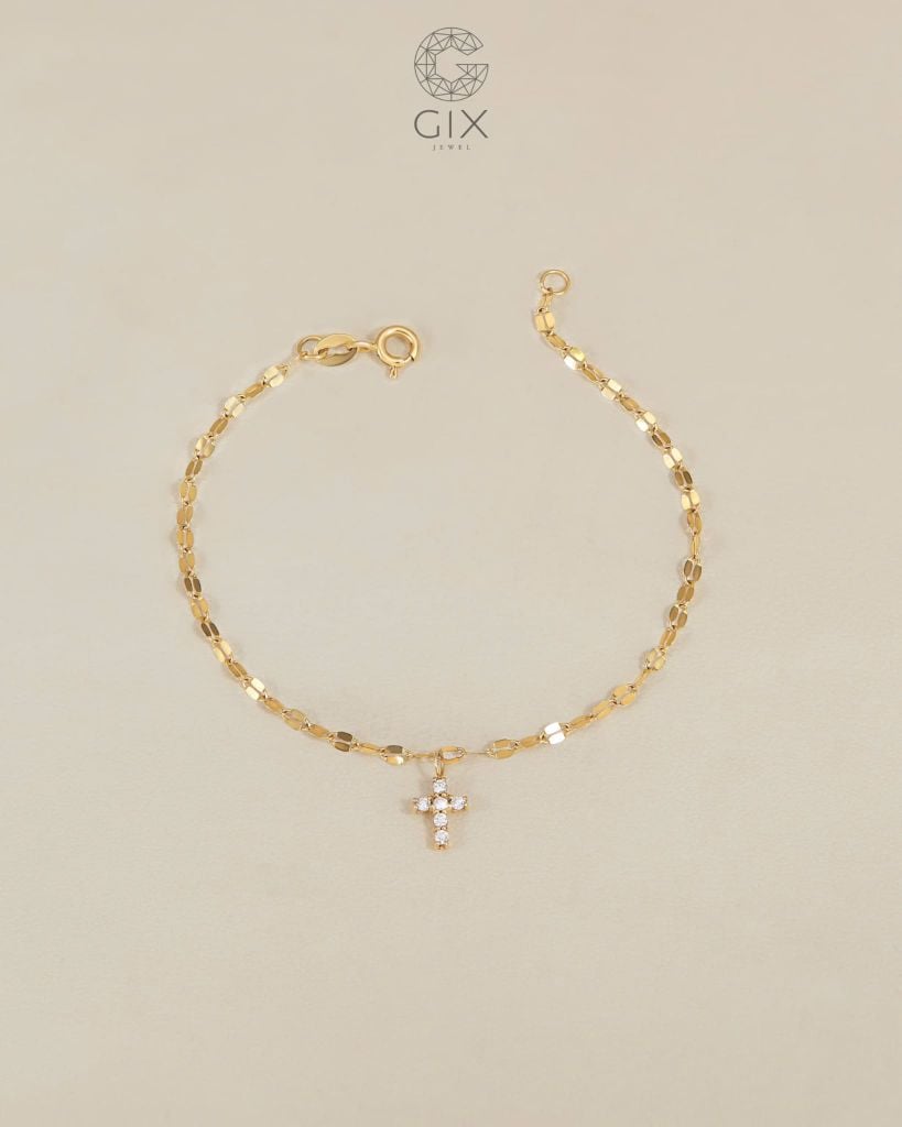  Lắc tay thánh giá nữ đính đá cao cấp | Gix Jewel 