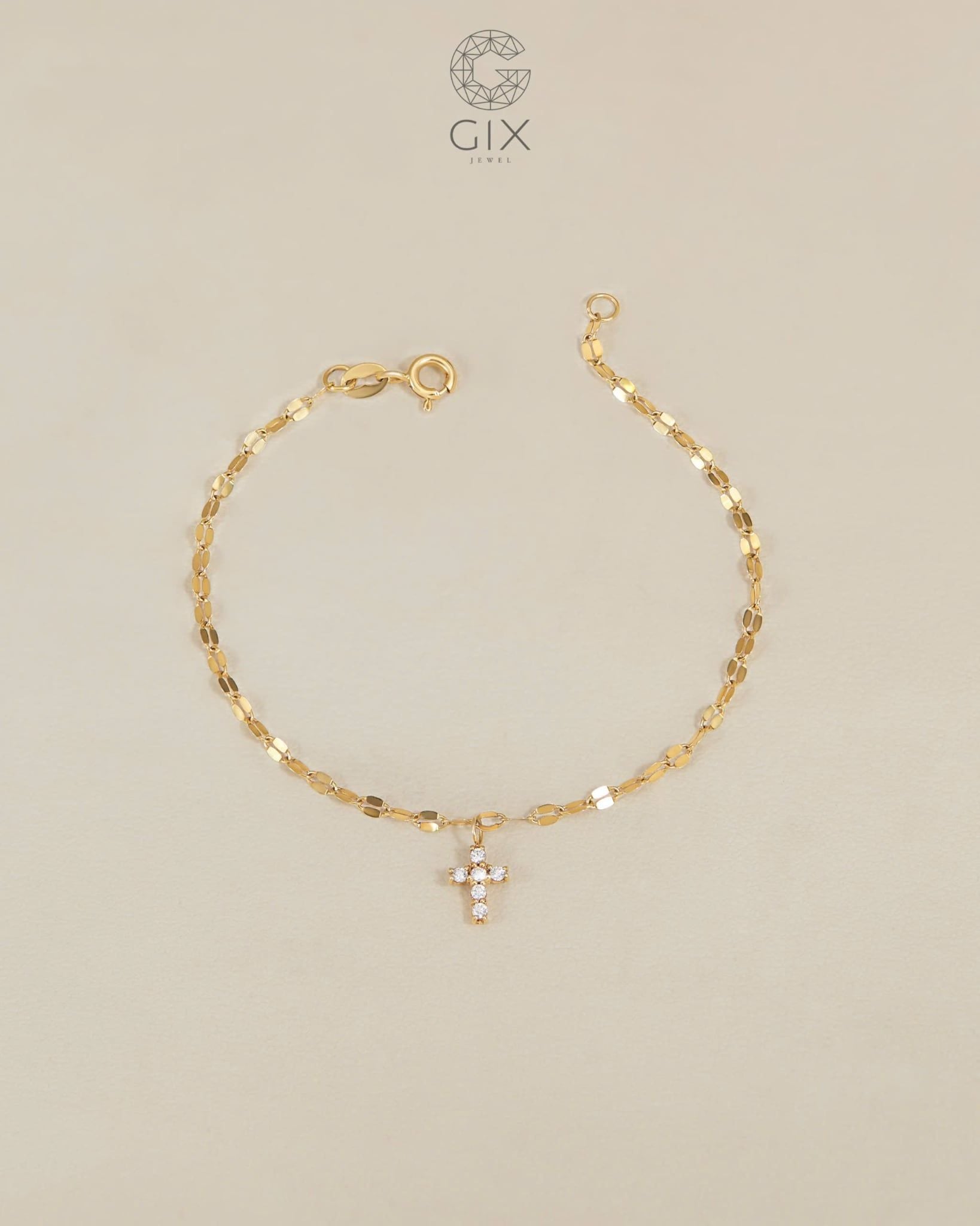  Lắc tay thánh giá nữ đính đá cao cấp | Gix Jewel 