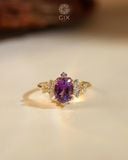  Nhẫn vàng nữ đính đá Amethyst - GNN25050202 | Gix Jewel 