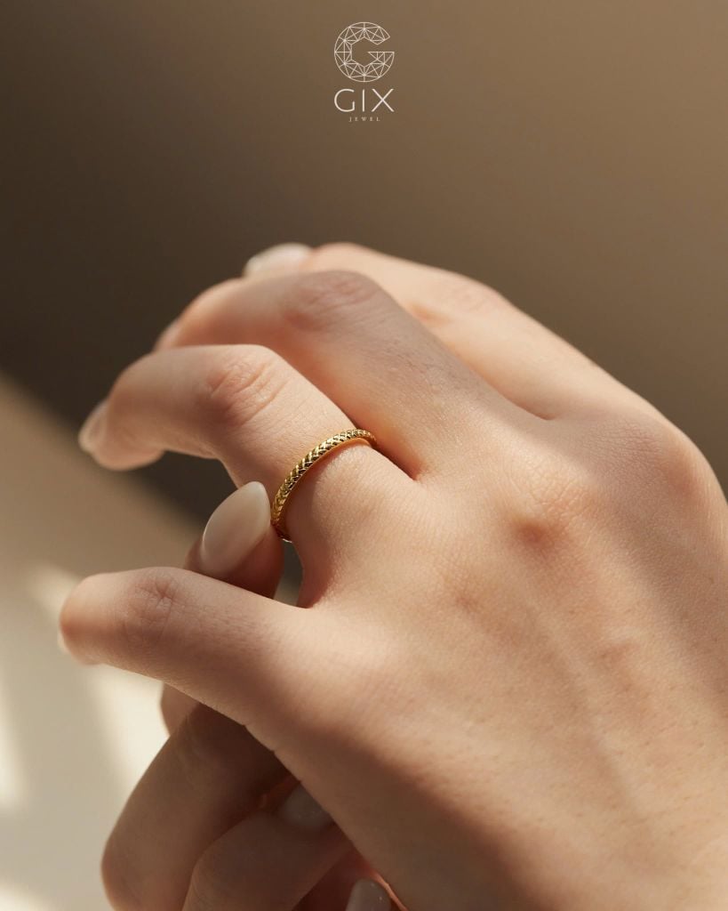  Nhẫn nữ mảnh khứa đai minimalist - GNN25050146 | Gix Jewel 