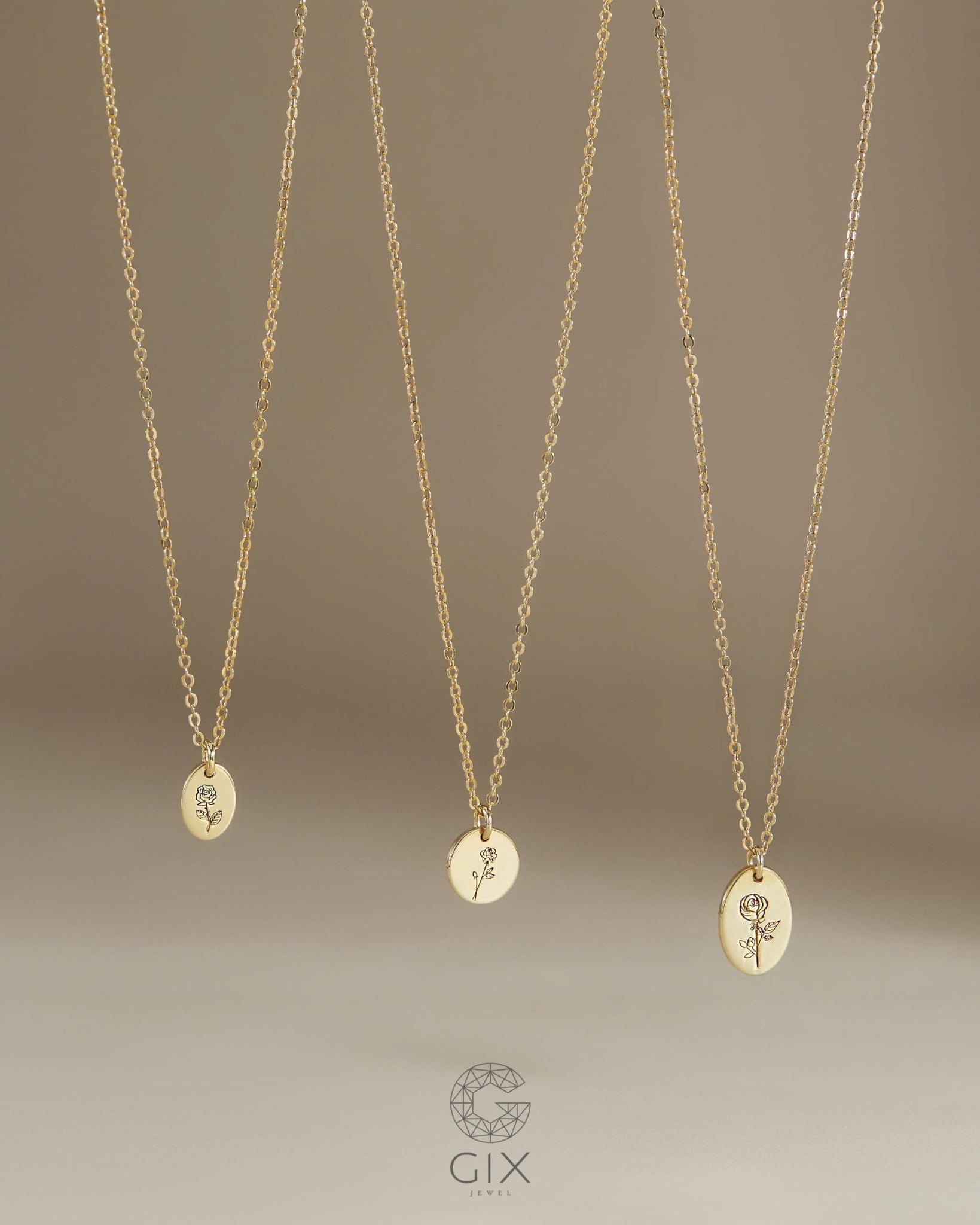  Dây chuyền khắc tên mặt oval mini | Gix Jewel 
