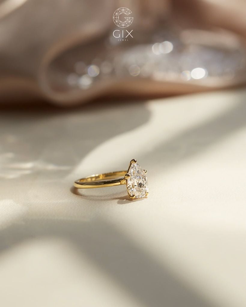  Nhẫn cầu hôn Pear Solitaire - GCH25050167 | Gix Jewel 