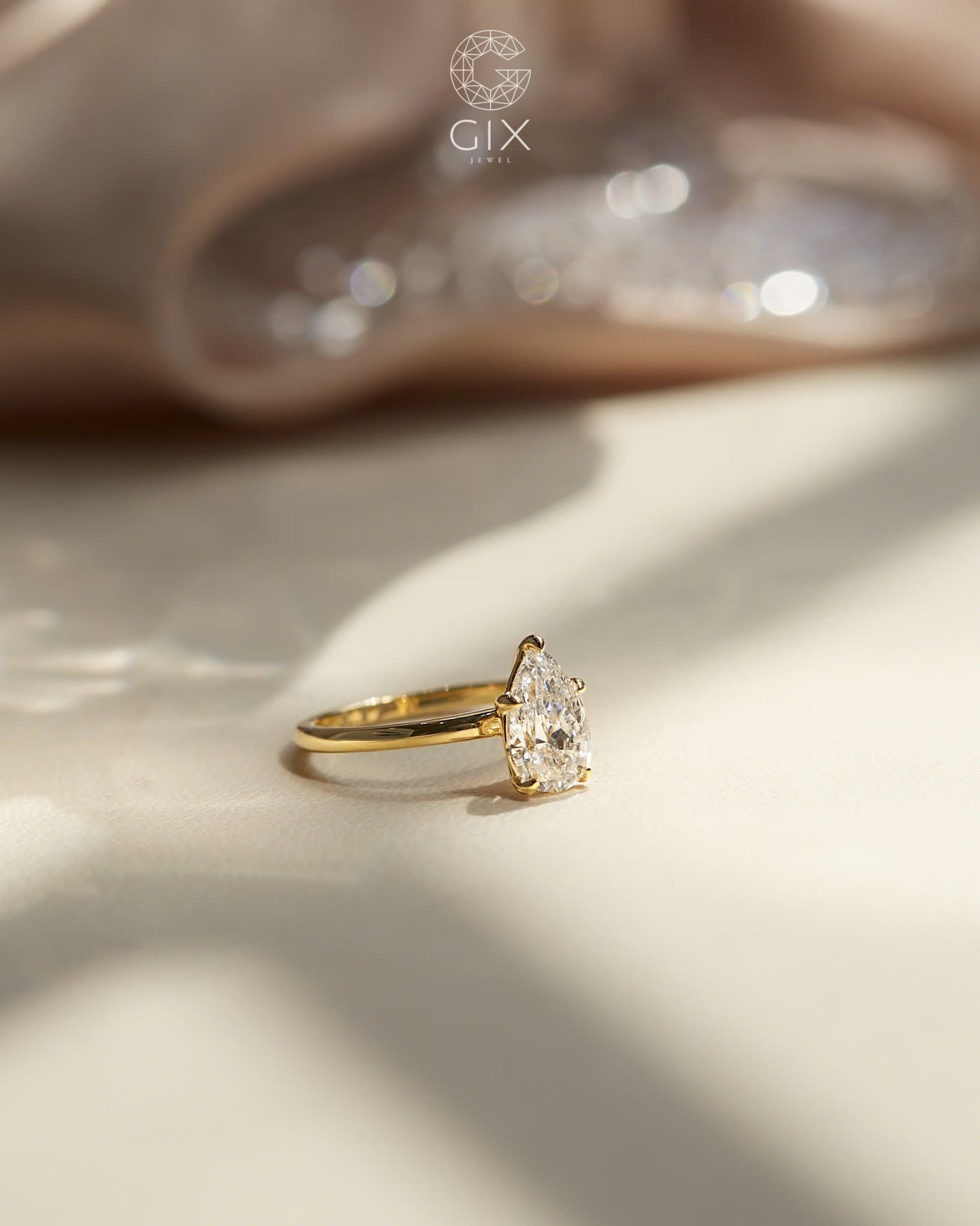  Nhẫn cầu hôn Pear Solitaire - GCH25050167 | Gix Jewel 