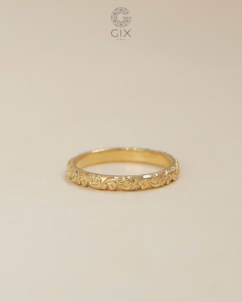  Nhẫn nữ hoa văn vòng nguyệt quế - GNN25050172 | Gix Jewel 