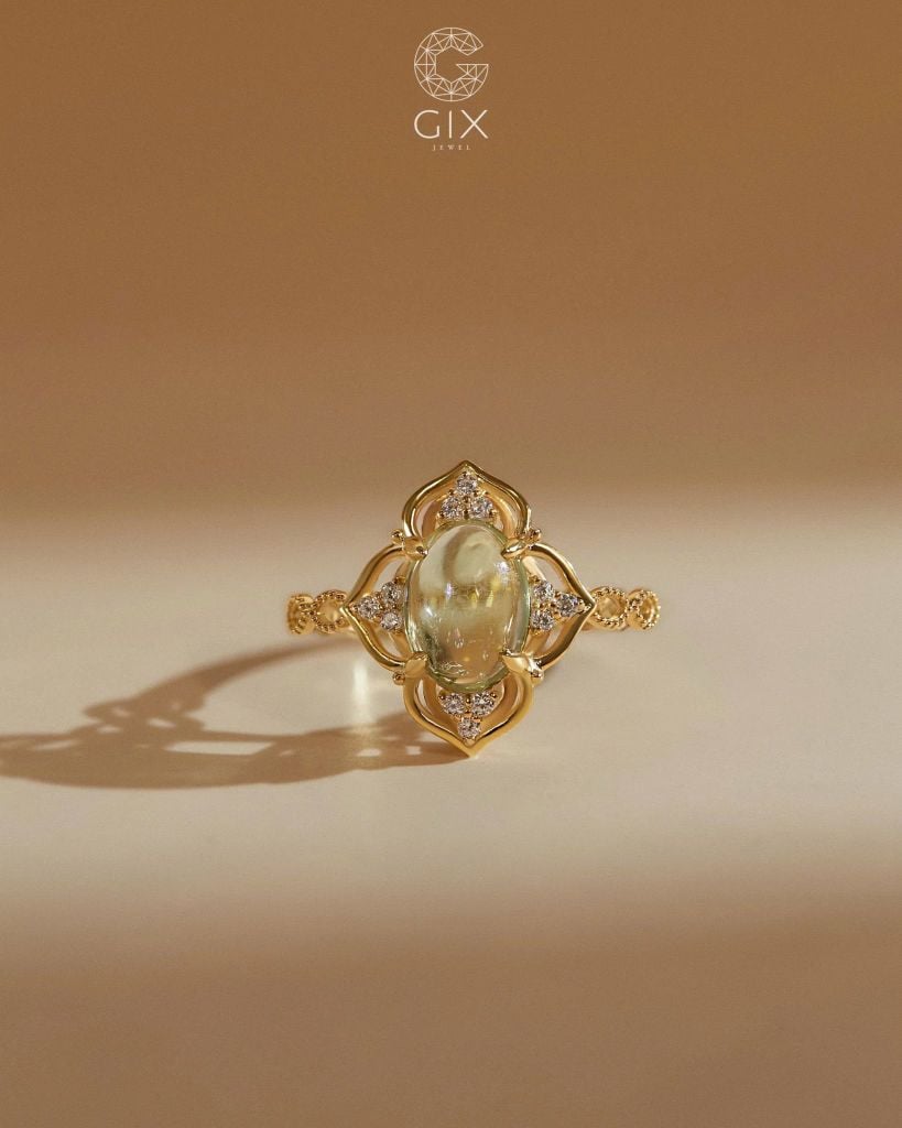 Nhẫn nữ vàng đính đá tourmaline - GNN25050187 | Gix Jewel