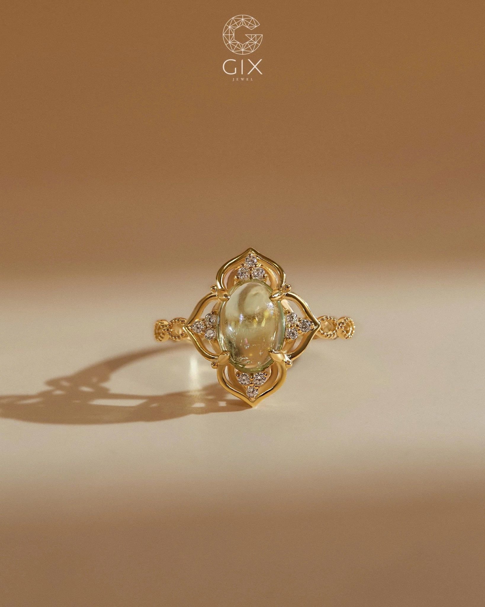  Nhẫn nữ vàng đính đá tourmaline - GNN25050187 | Gix Jewel 