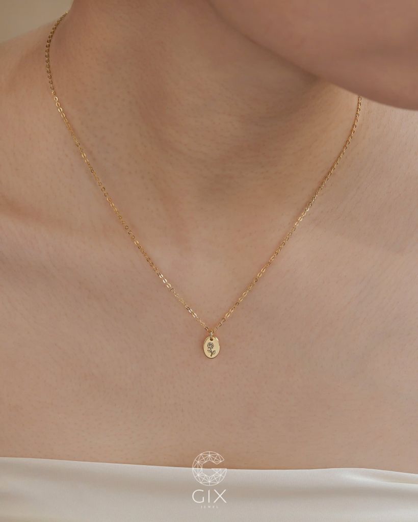  Dây chuyền khắc tên mặt oval mini | Gix Jewel 