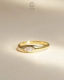  Nhẫn signet mini đính đá Marquise - GNN25050179 | Gix Jewel 