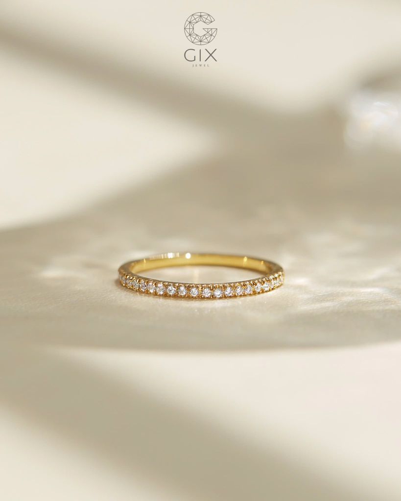  Nhẫn nữ đính kim cương tấm - GNN25050137 | Gix Jewel 