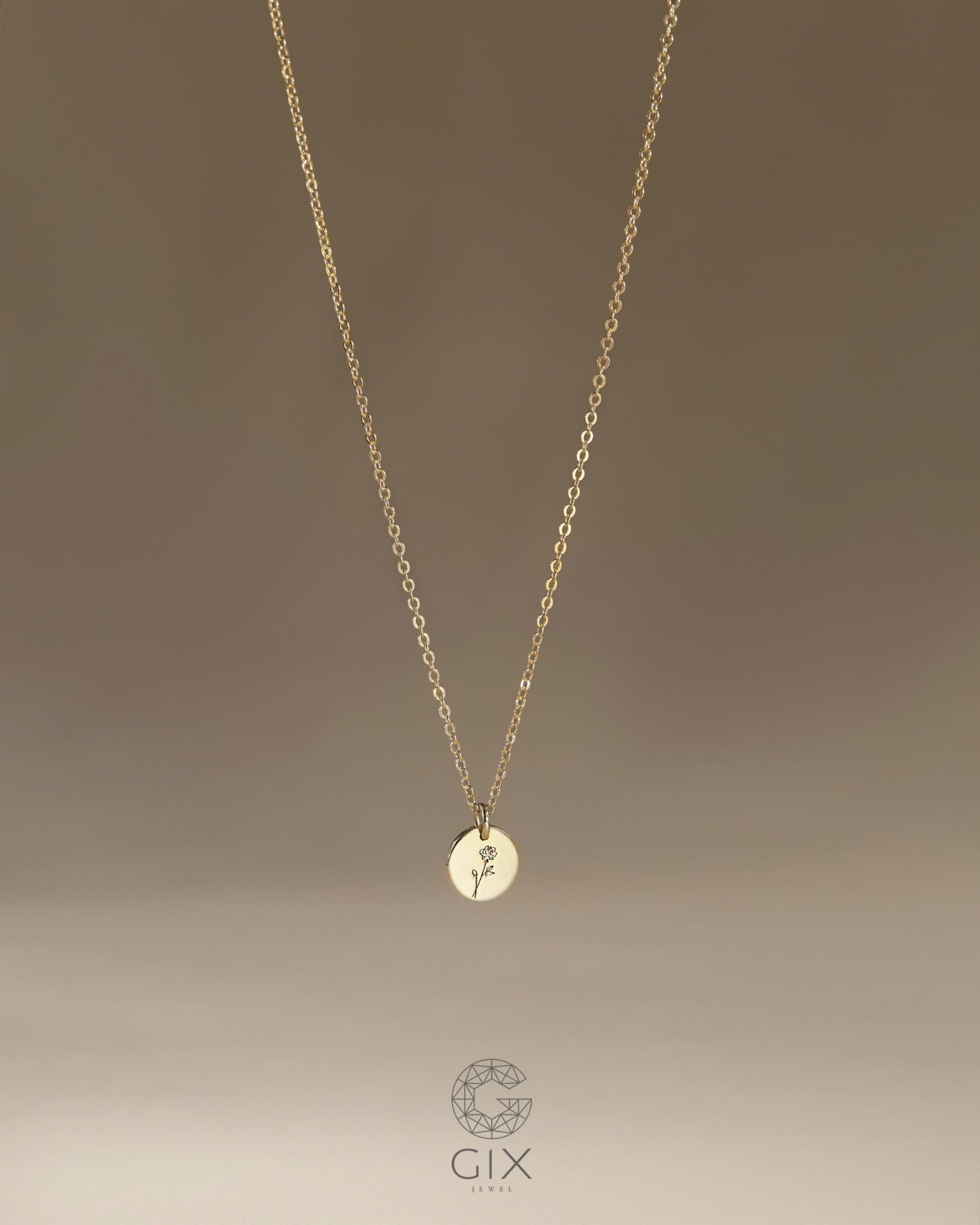  Dây chuyền mặt tròn mini khắc theo yêu cầu | Gix Jewel 