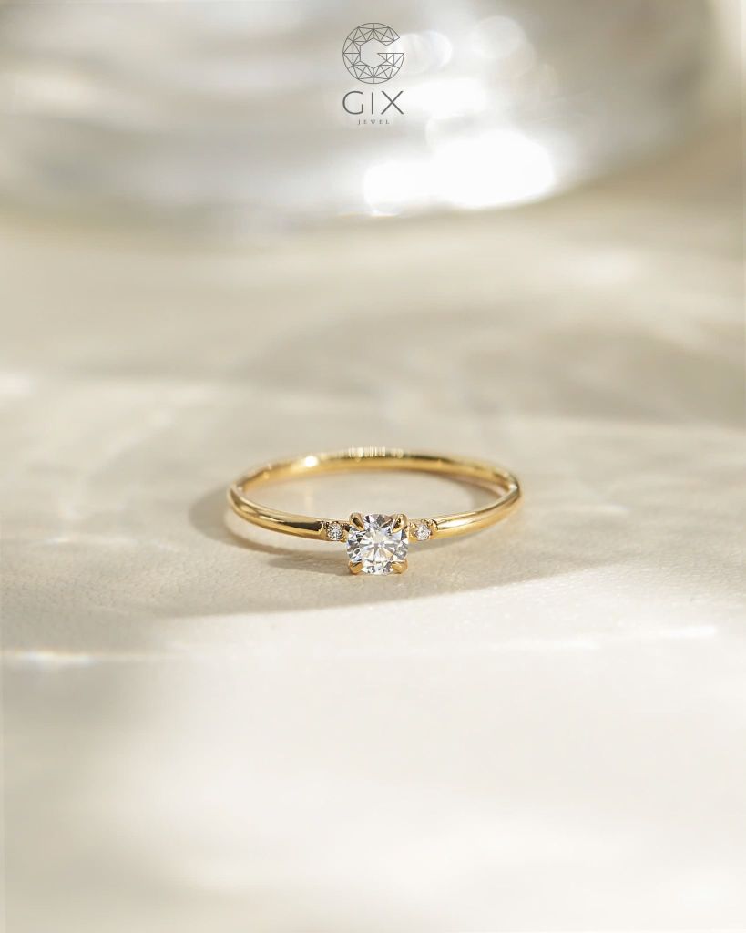  Nhẫn nữ đơn giản đính đá cao cấp - GNN25050126 | Gix Jewel 