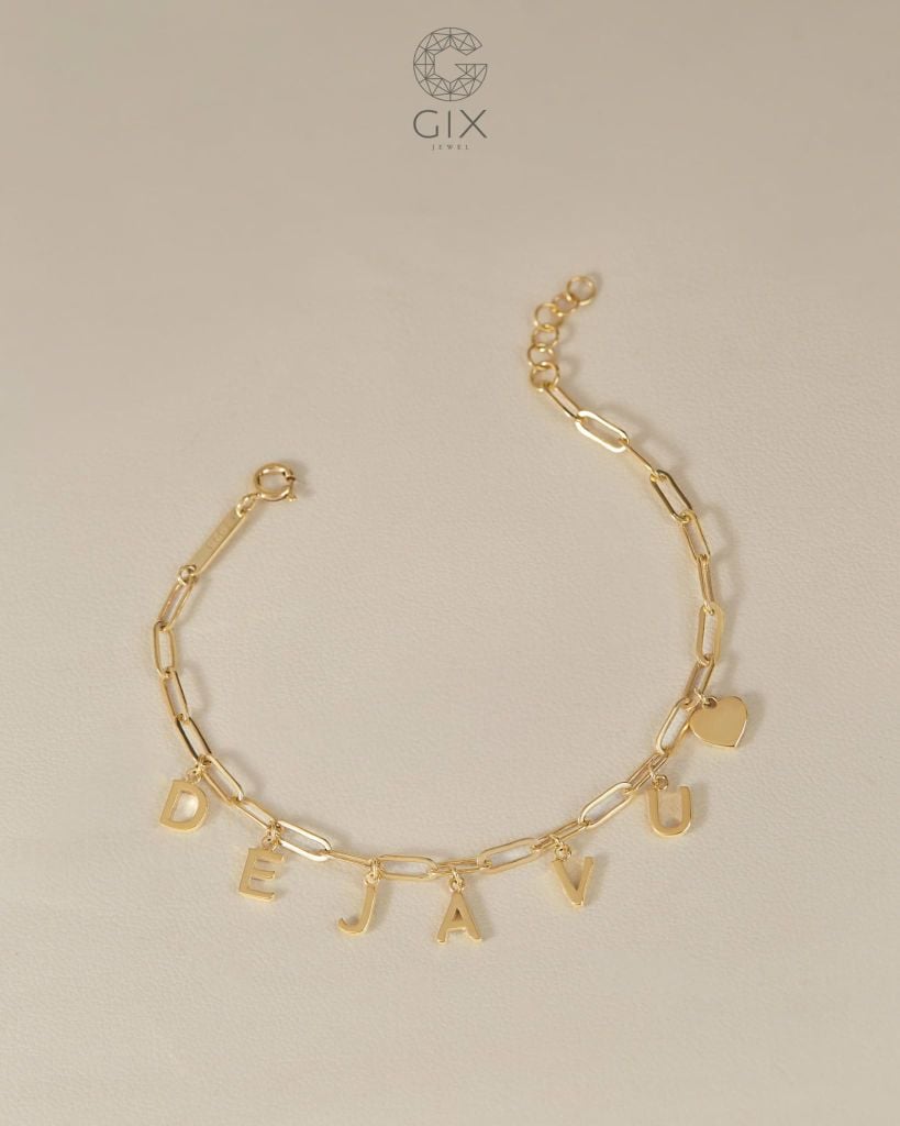  Vòng tay mắc xích chữ cái DEJAVU | Gix Jewel 