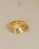  Nhẫn cưới trơn vàng trắng 18k thiết kế đẹp khắc chữ Gix Jewelry 