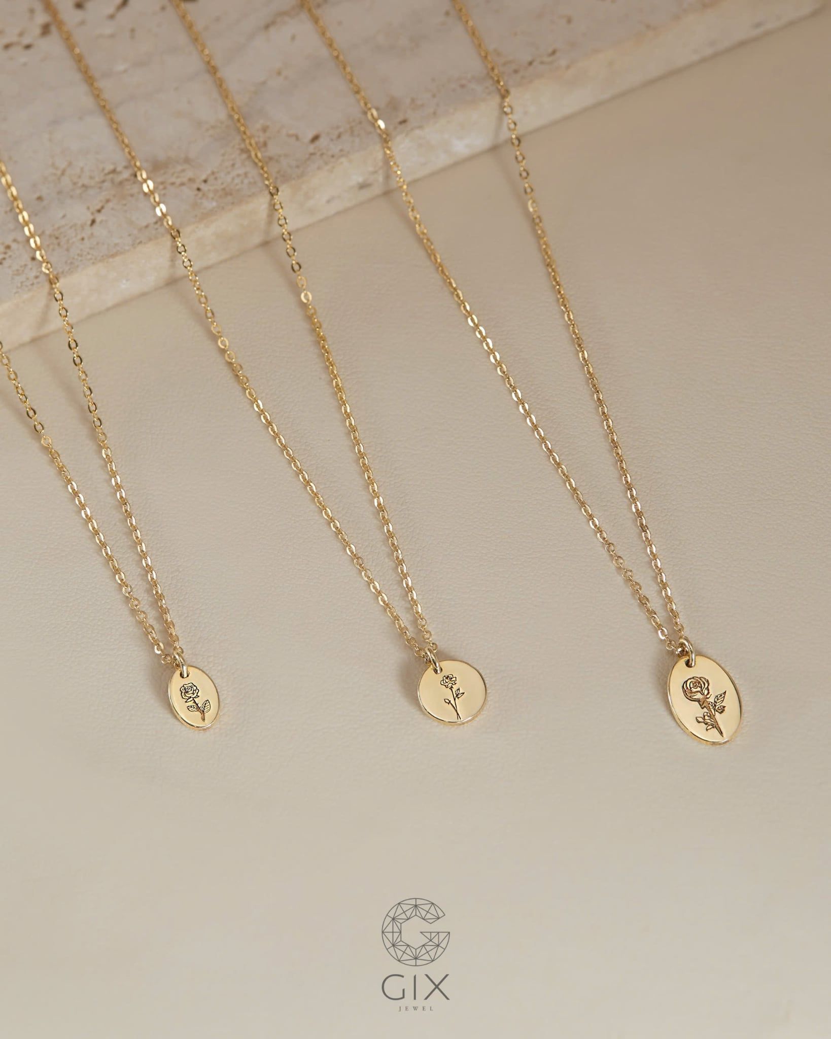  Dây chuyền mặt tròn mini khắc theo yêu cầu | Gix Jewel 