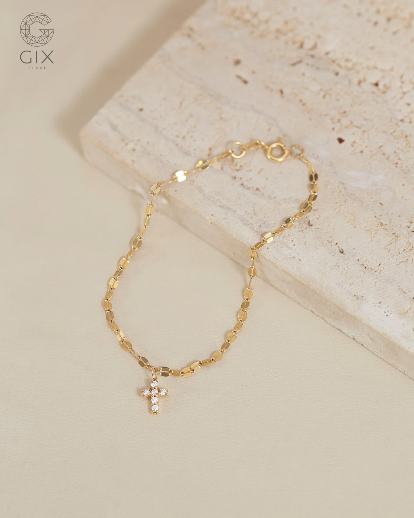  Lắc tay thánh giá nữ đính đá cao cấp | Gix Jewel 