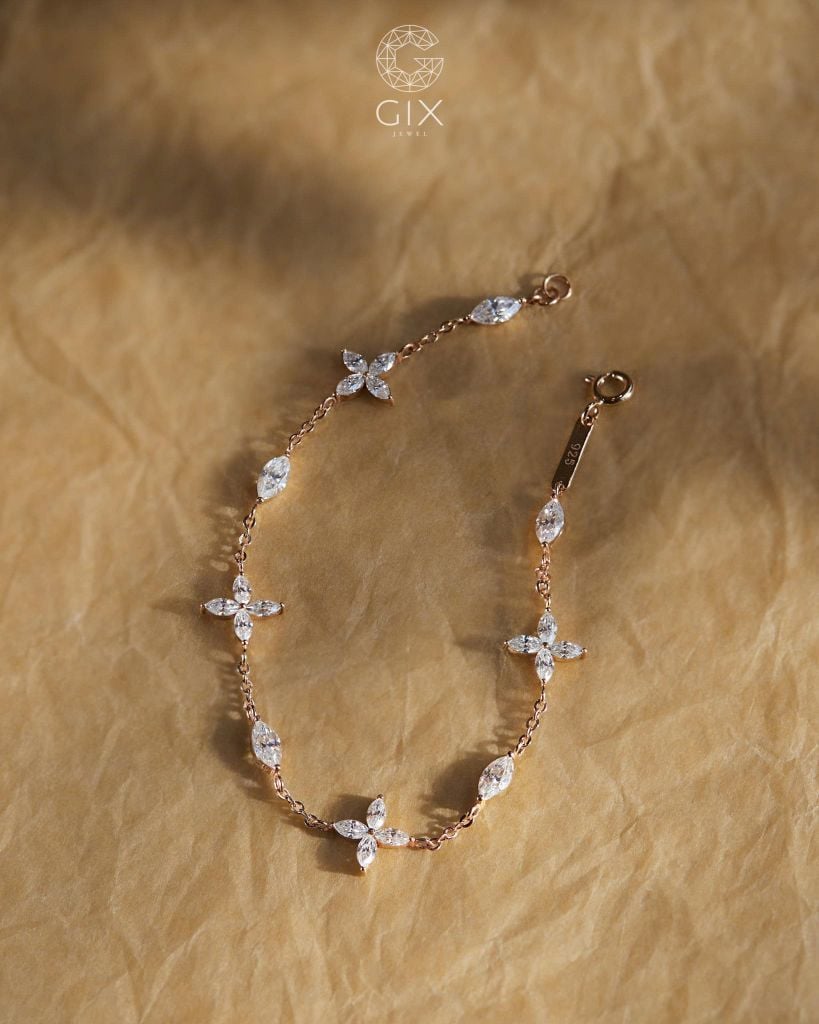 Lắc tay Marquise Petals đính đá | Gix Jewel