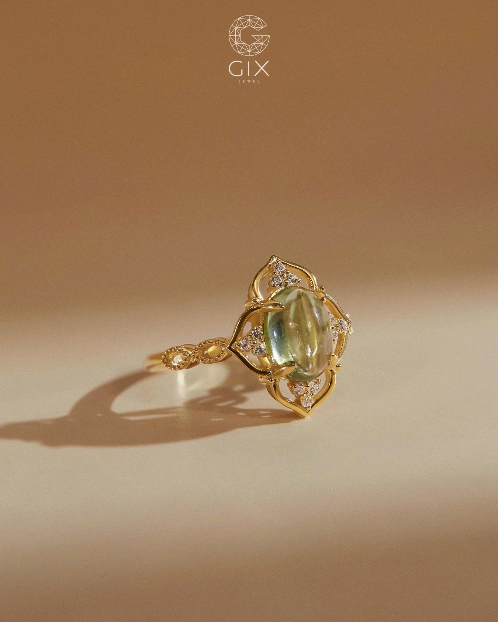  Nhẫn nữ vàng đính đá tourmaline - GNN25050187 | Gix Jewel 