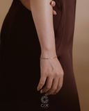  Lắc tay xích vàng kèm chữ cái mix đá tấm | Gix Jewel 