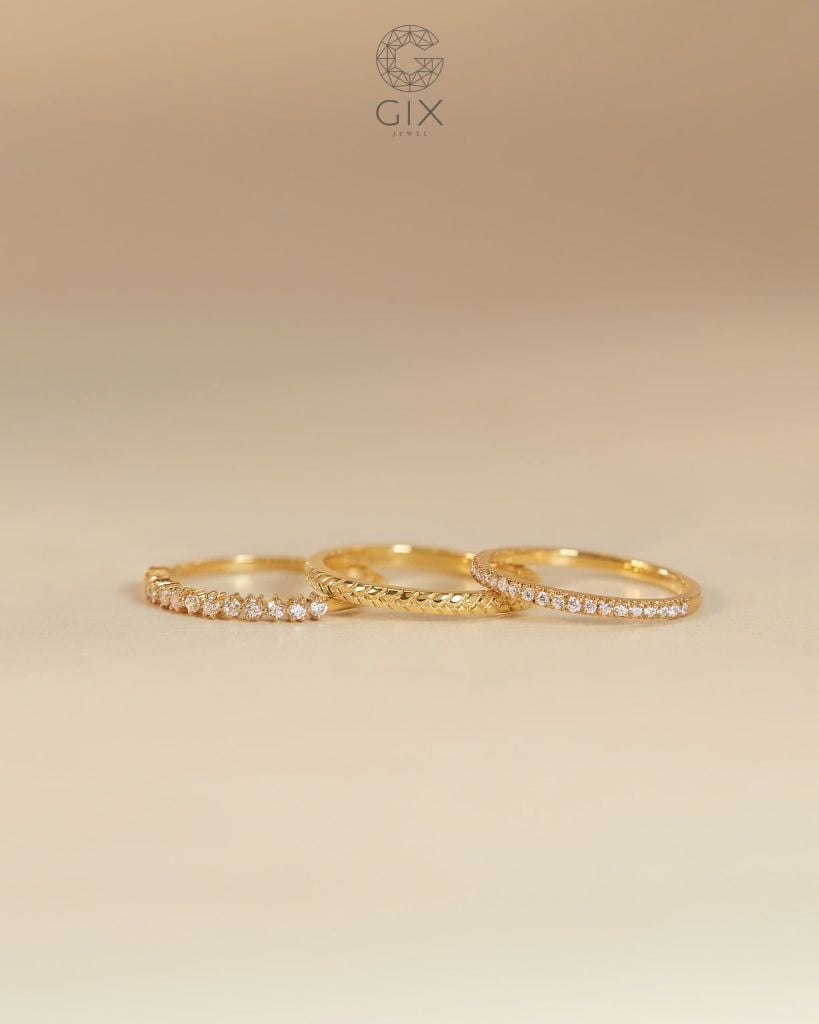 Nhẫn nữ mảnh khứa đai minimalist - GNN25050146 | Gix Jewel