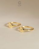  Nhẫn signet nam nữ bạc & vàng 18k - GNN25050161 | Gix Jewel 