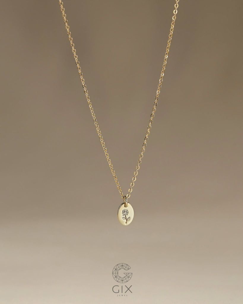  Dây chuyền khắc tên mặt oval mini | Gix Jewel 