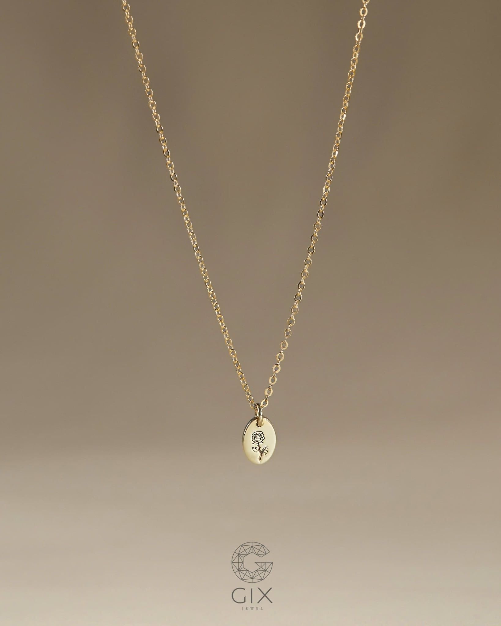  Dây chuyền khắc tên mặt oval mini | Gix Jewel 