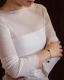  Lắc tay vàng xích bản to cá tính đính đá | Gix Jewel 