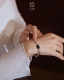  Lắc tay vàng xích bản to cá tính đính đá | Gix Jewel 
