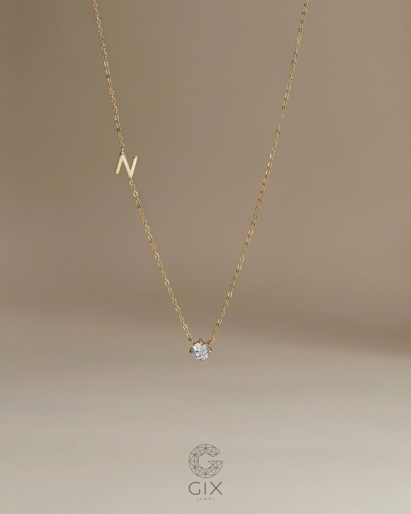  Dây chuyền chữ cái mảnh & đính đá cao cấp | Gix Jewel 