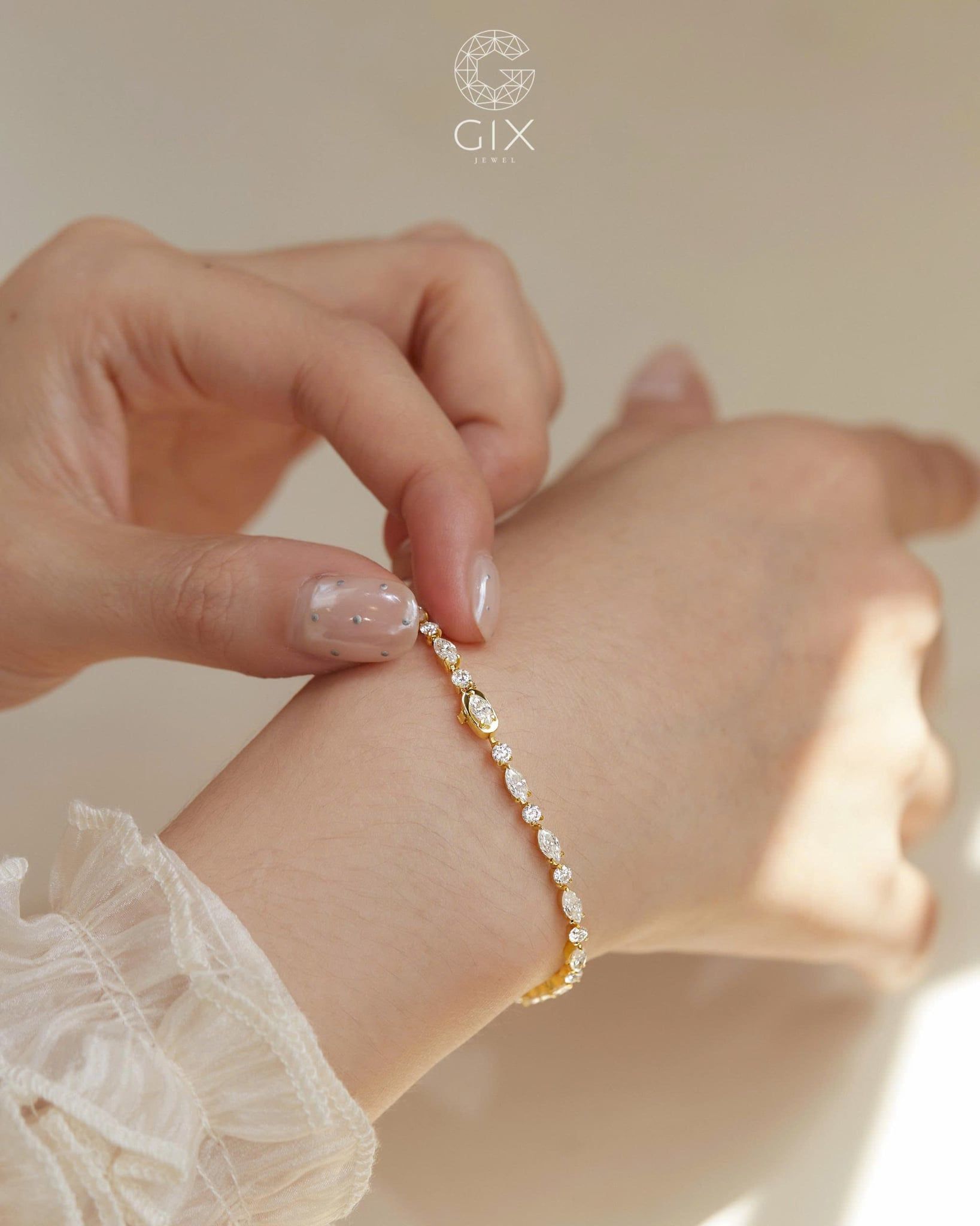  Vòng tay tennis nữ đính đá cao cấp | Gix Jewel 