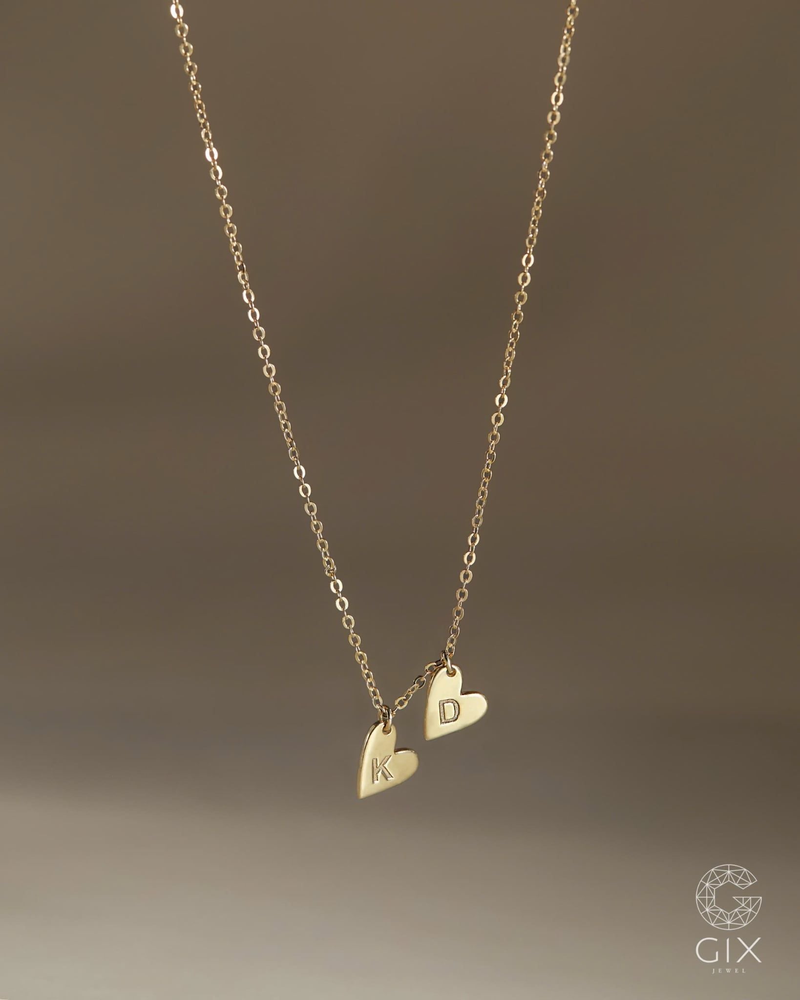 Dây chuyền trái tim khắc chữ treo ngang - GNL25050292 | Gix Jewel 