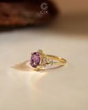  Nhẫn vàng nữ đính đá Amethyst - GNN25050202 | Gix Jewel 