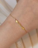  Lắc tay khắc tên sợi mảnh kèm đá birhstone | Gix Jewel 